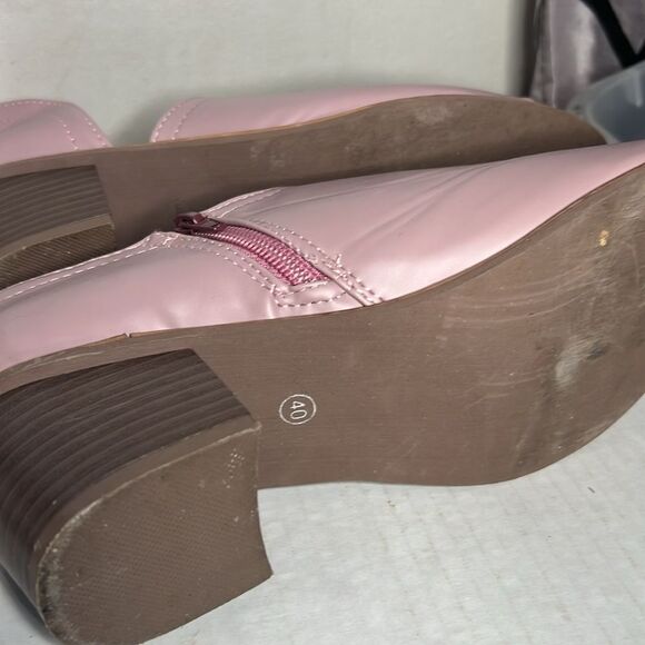 Women’s Mauve European Style Peep Slides Eu 40/ US 9 - Picture 8 of 8